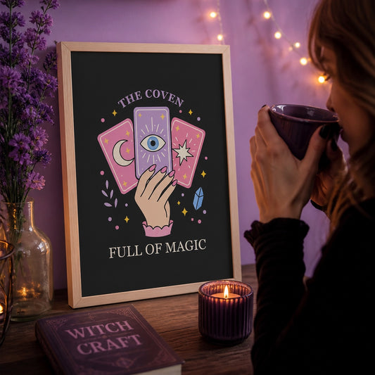 Witchy Tarot Card "The Coven" SVG PNG