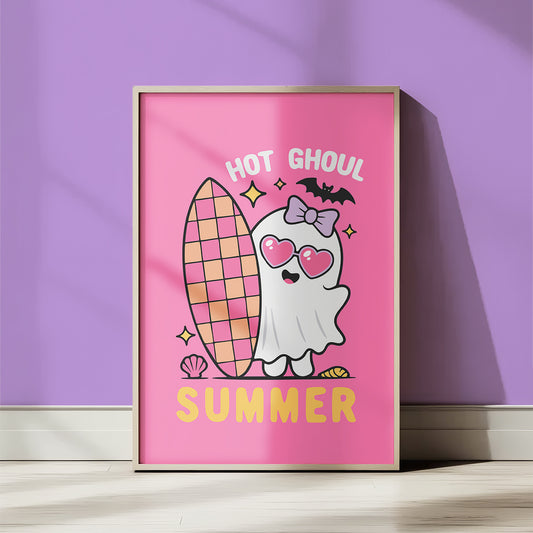 Summerween Cute Surfing Ghost PNG SVG