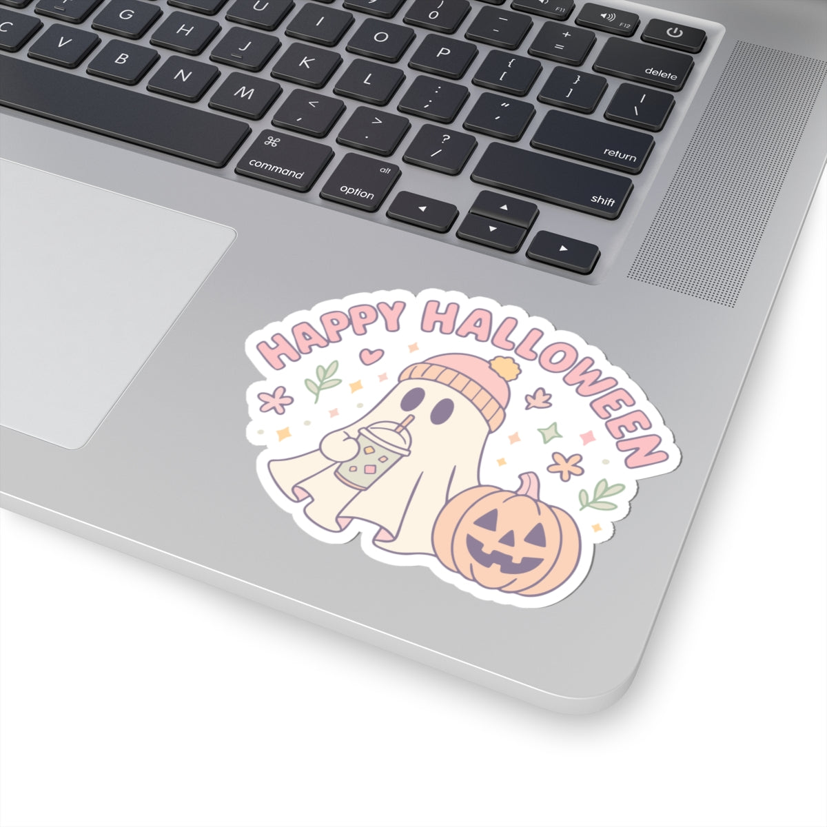 Cute "Happy Halloween" ghost sticker