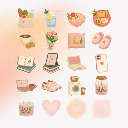Essential Sticker Pack | Everyday Cozy PNG + GoodNotes