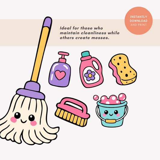 Cleaning Tools SVG and PNG & SVG Set
