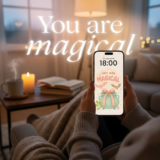 Magical Halloween Phone Wallpapers | Cozy Digital Backgrounds (2 Pack)