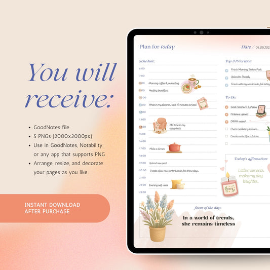 Cozy Morning Sticker Pack - Dreamy Mini Collection for Digital Planners