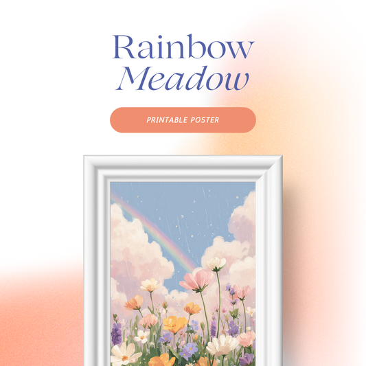 Rainbow Meadow – Printable Poster