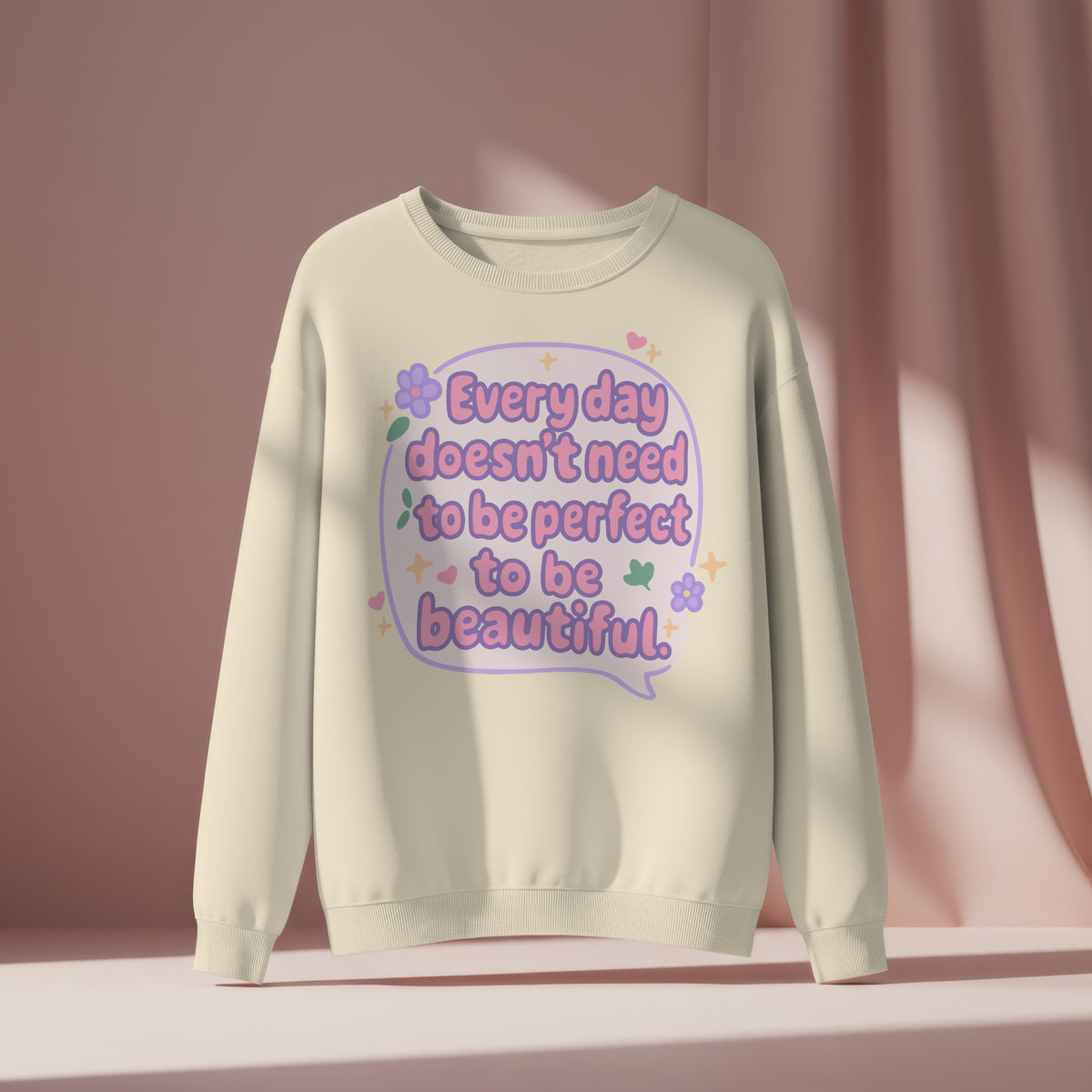 Every Day Doesn’t Need to Be Perfect to Be Beautiful - Cute Affirmation Quote Printable PNG & SVG Bundle