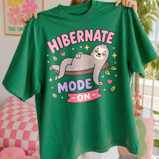 Funny Sloth Hibernate Mode On PNG SVG