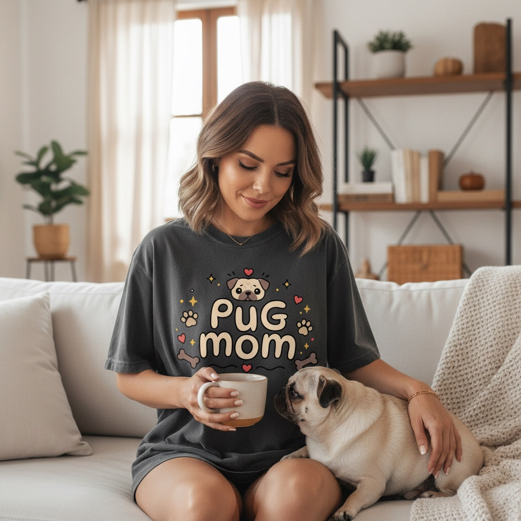Pug Mom PNG SVG