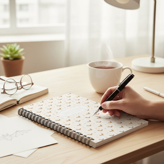 Halloween Cute Journal - Spiral Notebook
