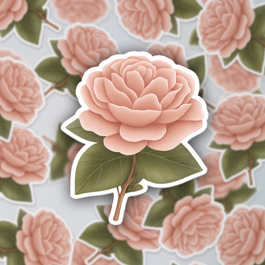 Gentle tea rose sticker