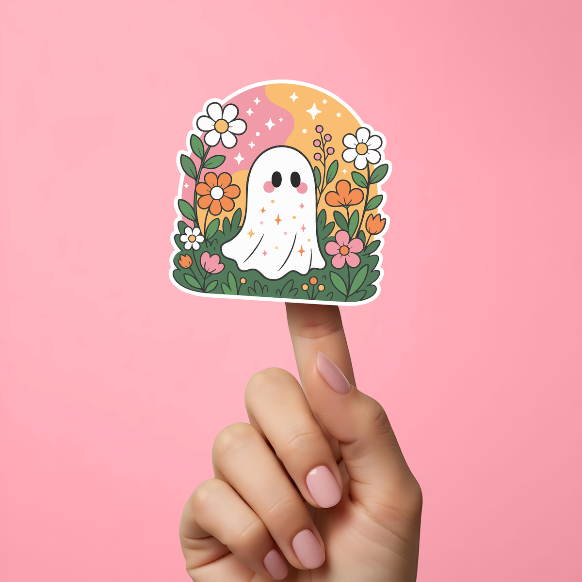 Wildflowers Ghost PNG SVG, Floral Halloween Design