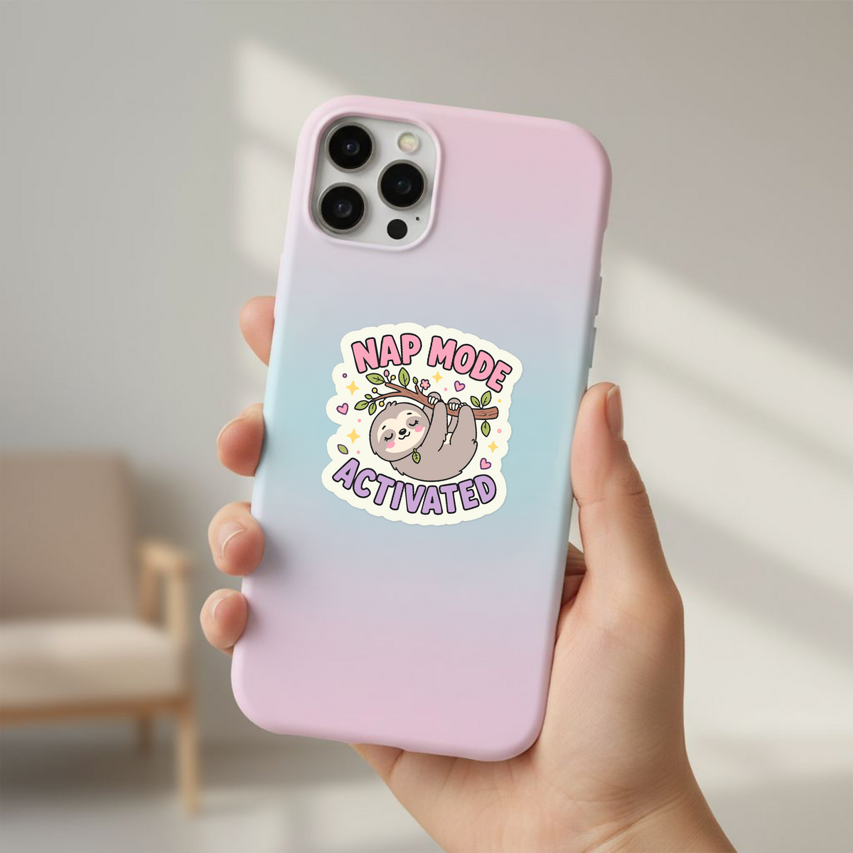 Funny Sloth Nap Mode Activated PNG SVG