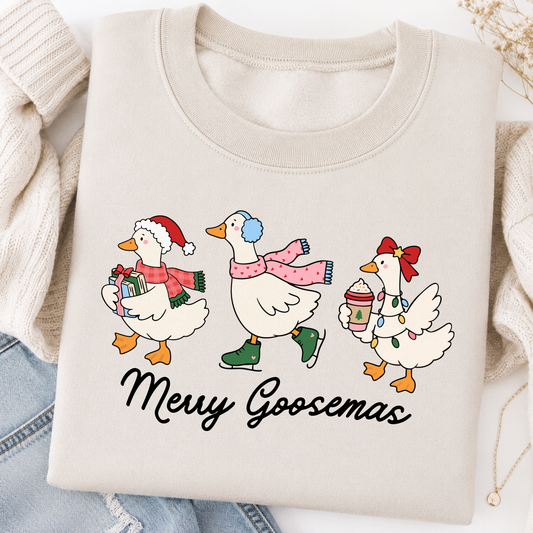 Merry Goosemas Trio SVG PNG