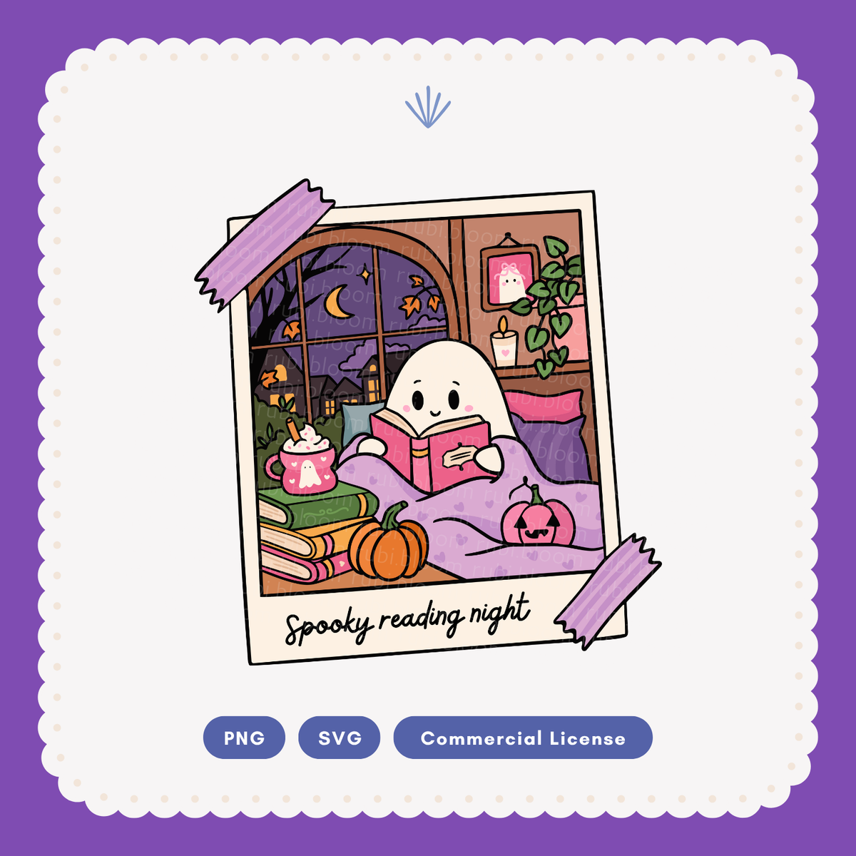 Spooky Reading Night SVG PNG