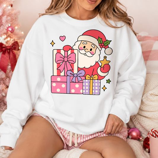 Retro Santa Claus with Gifts PNG SVG