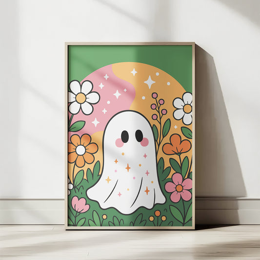 Wildflowers Ghost PNG SVG, Floral Halloween Design