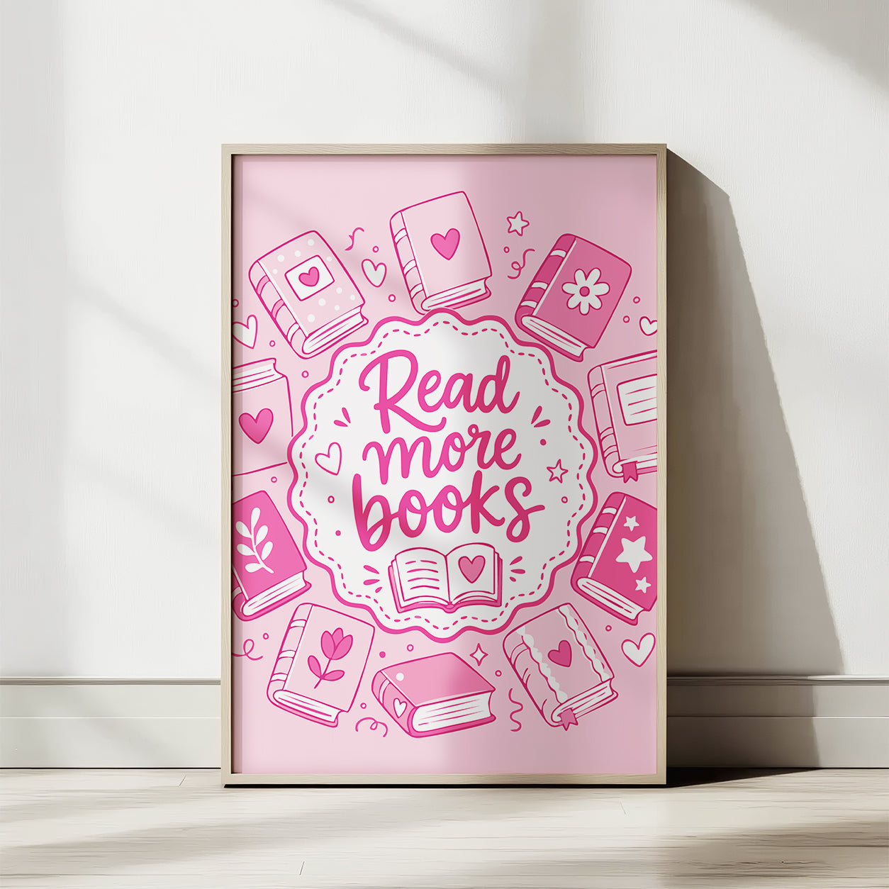 Pink Book Lover Design PNG SVG