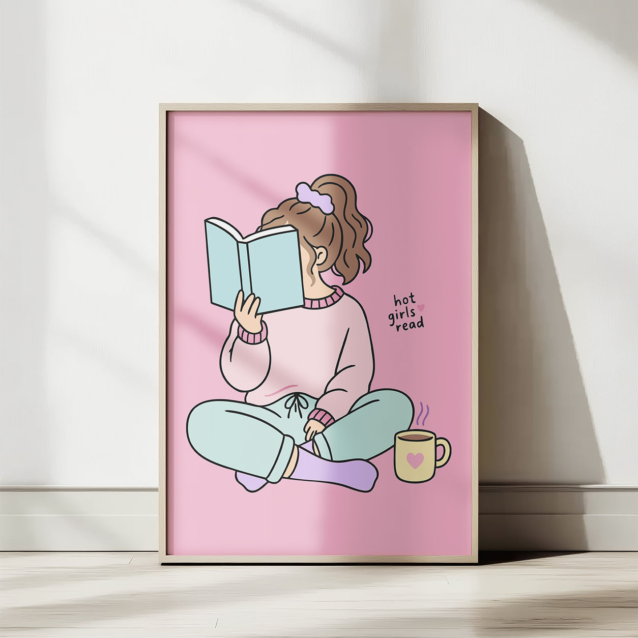 Hot Girls Read Book Lover Design PNG SVG