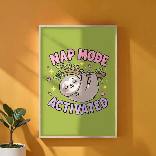 Funny Sloth Nap Mode Activated PNG SVG