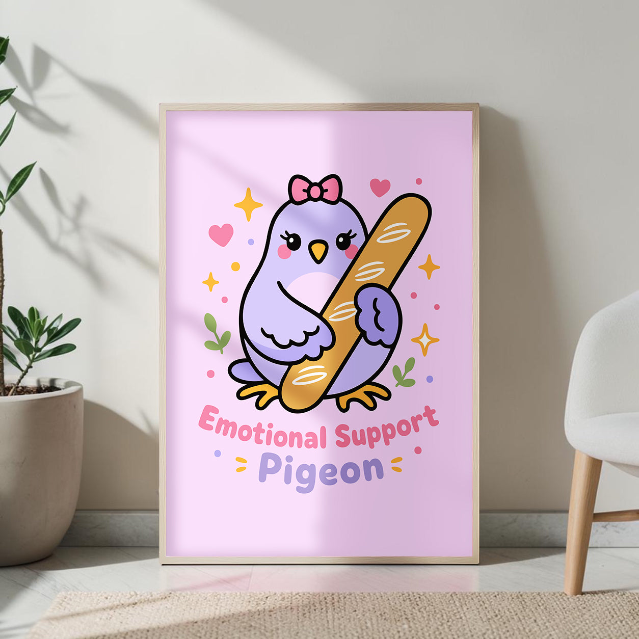 Emotional Support Pigeon PNG SVG