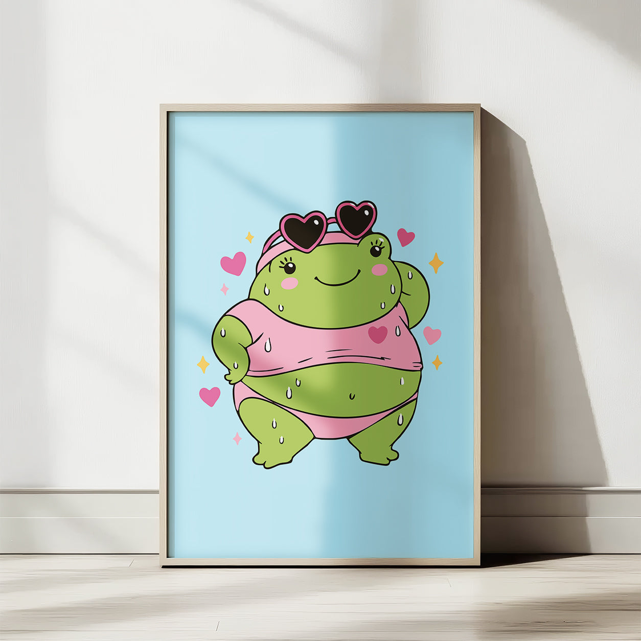 Cute Chubby Summer Frog PNG SVG
