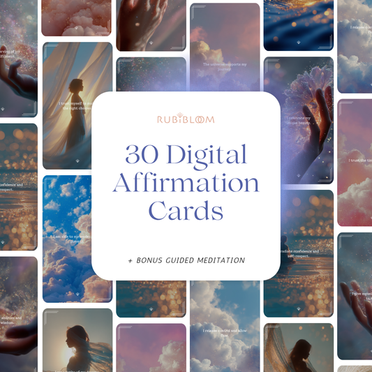 Empowerment Card Bundle – 30 Digital Affirmation Cards + Bonus Calming Video Meditation