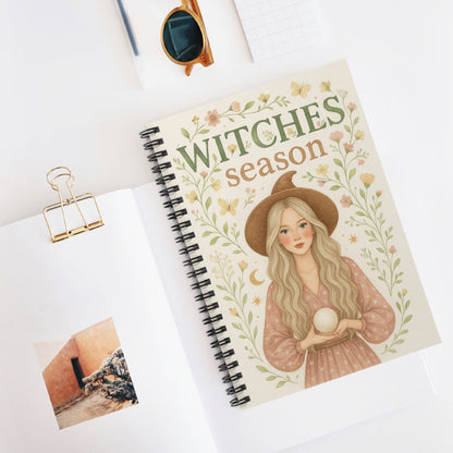 Witchy Notebook - Ruled Line - Seasonal Floral Magical Design