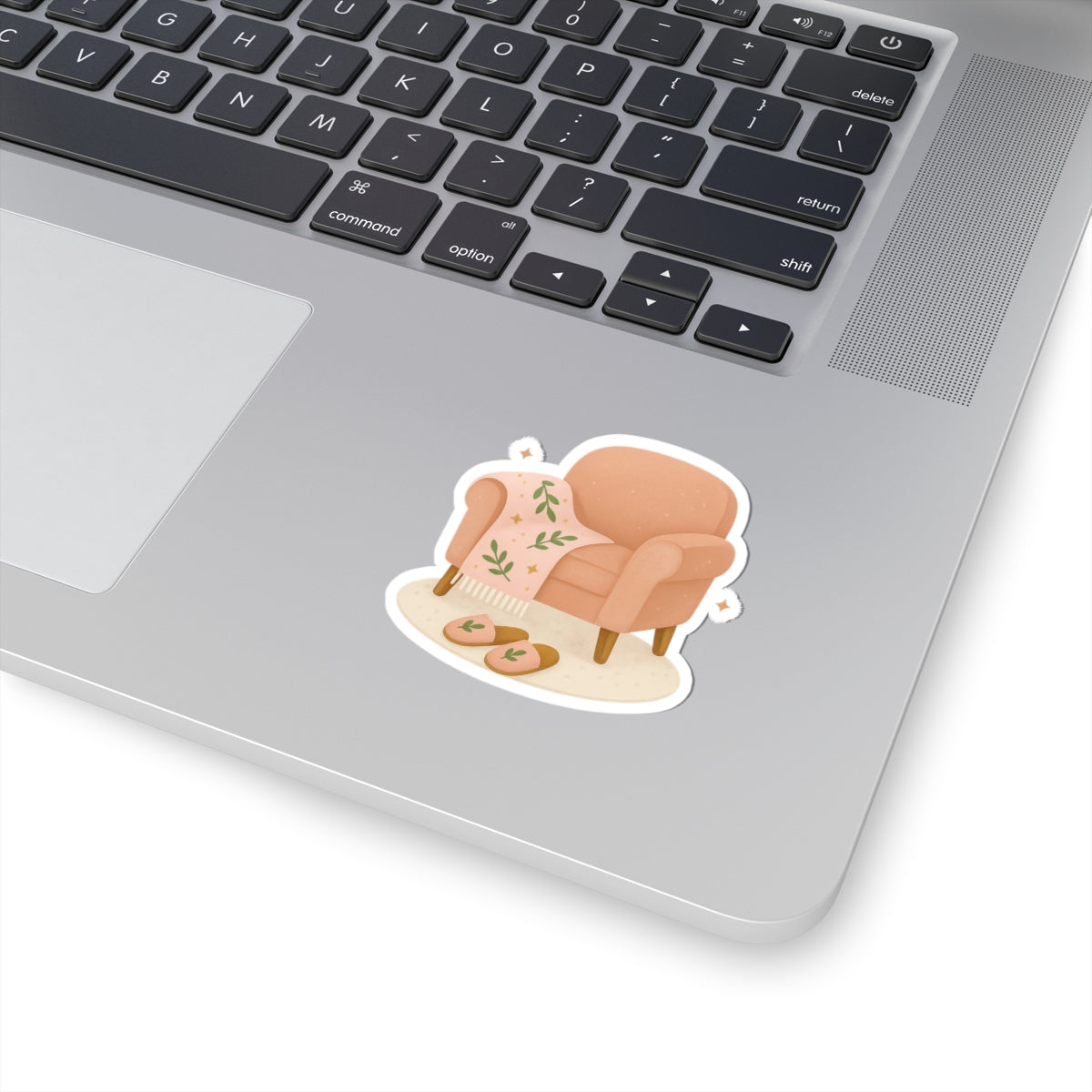 Cozy Chair with Cute Slippers Sticker