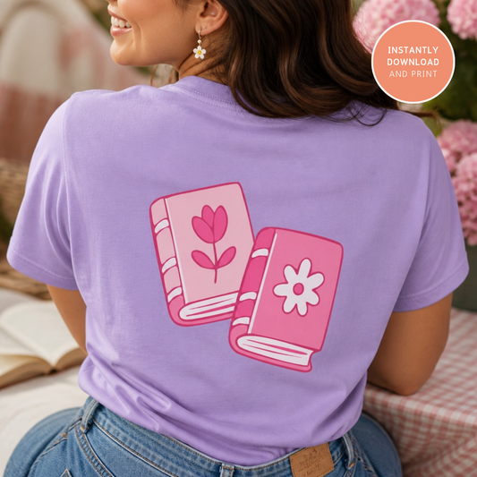 Cute Book Lover Design PNG & SVG | FREEBIE