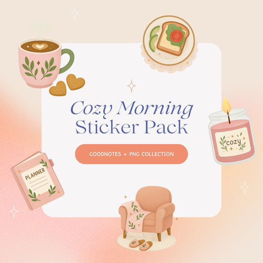 Cozy Morning Sticker Pack - Dreamy Mini Collection for Digital Planners