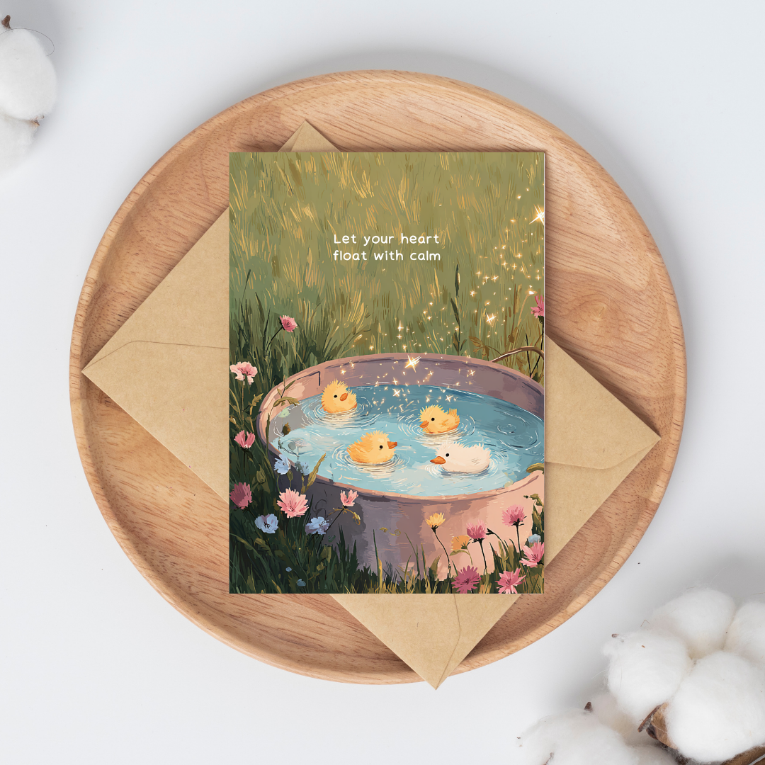 Duckling Dreams Postcard Set | 4 Printable Cards