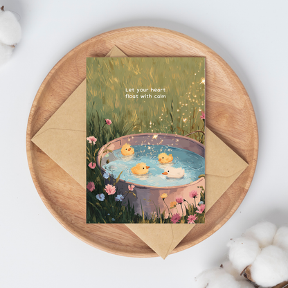 Duckling Dreams Postcard Set | 4 Printable Cards