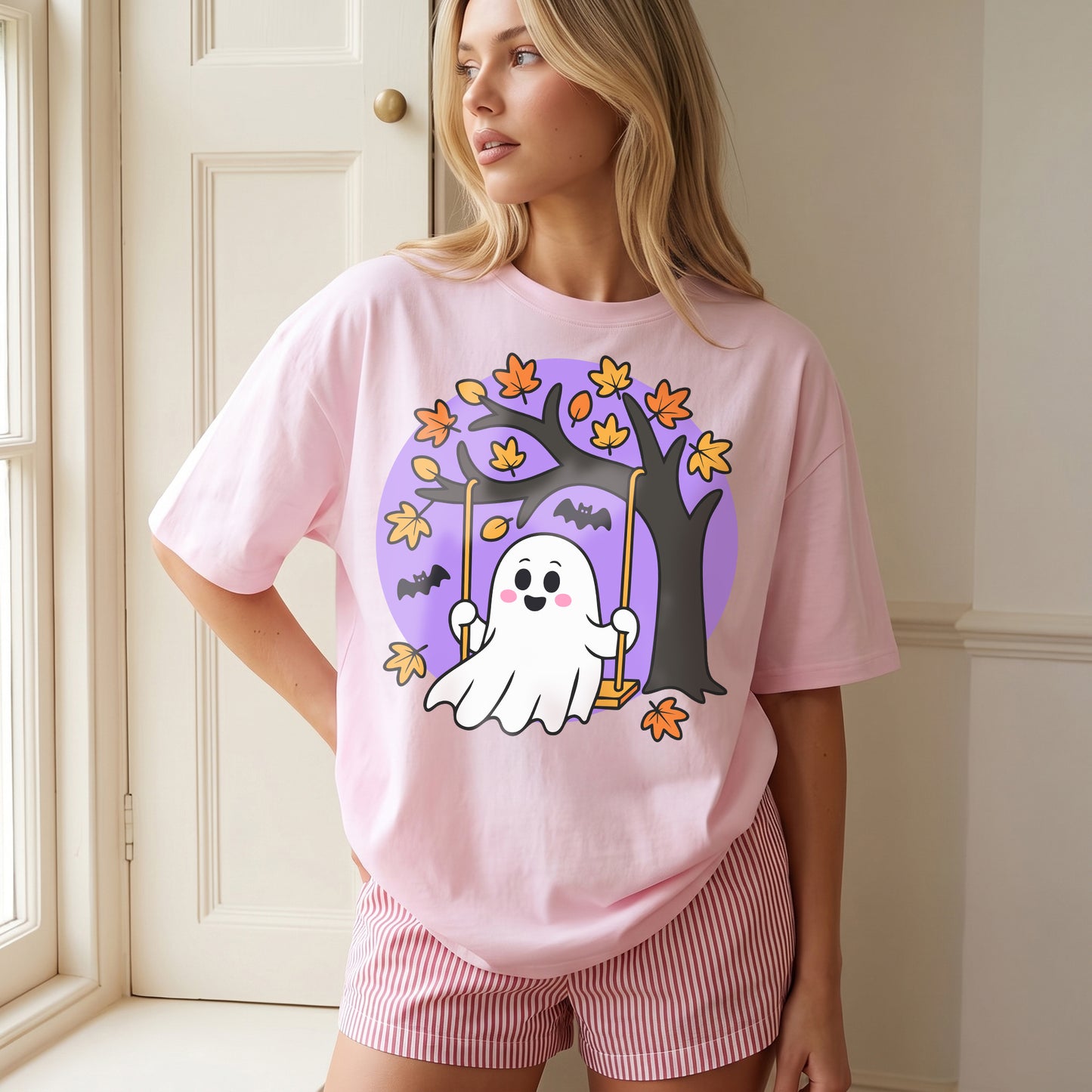 Cute Halloween "Hey Boo" Ghost PNG SVG