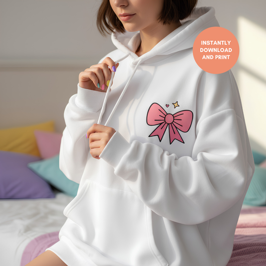 Cute Girly Pink Bow PNG & SVG | FREEBIE