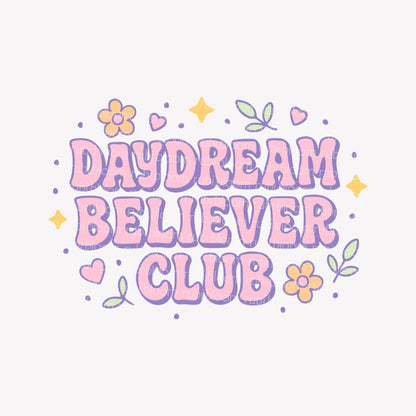 Daydream Believer Club | Cute Pastel Printable PNG & SVG for Dreamers