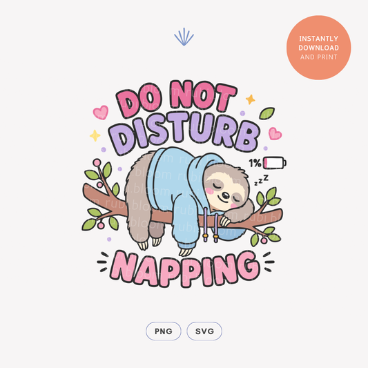 Do Not Disturb Napping PNG SVG Design