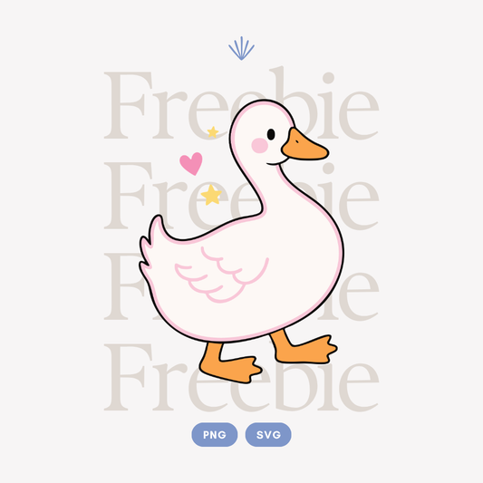 Cute Goose PNG SVG | FREEBIE