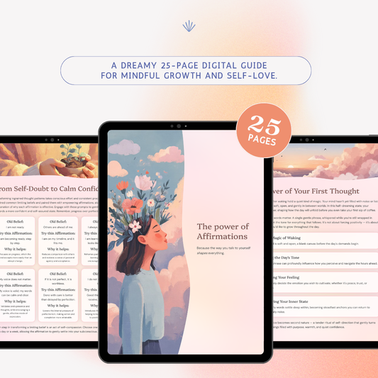 The Power of Affirmations – A 25-Page Digital Self-Discovery Guide by RubiBloom (US Letter PDF)