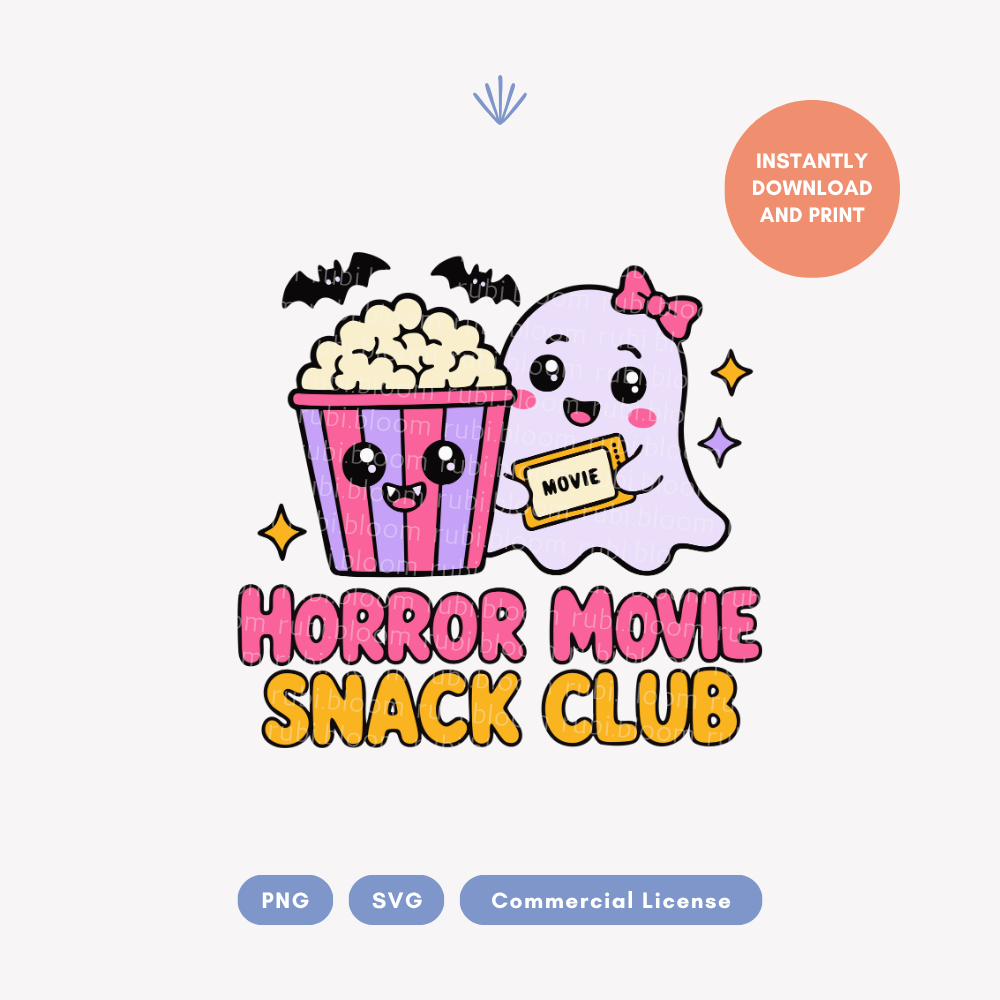 Halloween Movie Snack Club PNG SVG