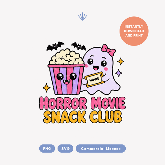 Halloween Movie Snack Club PNG SVG