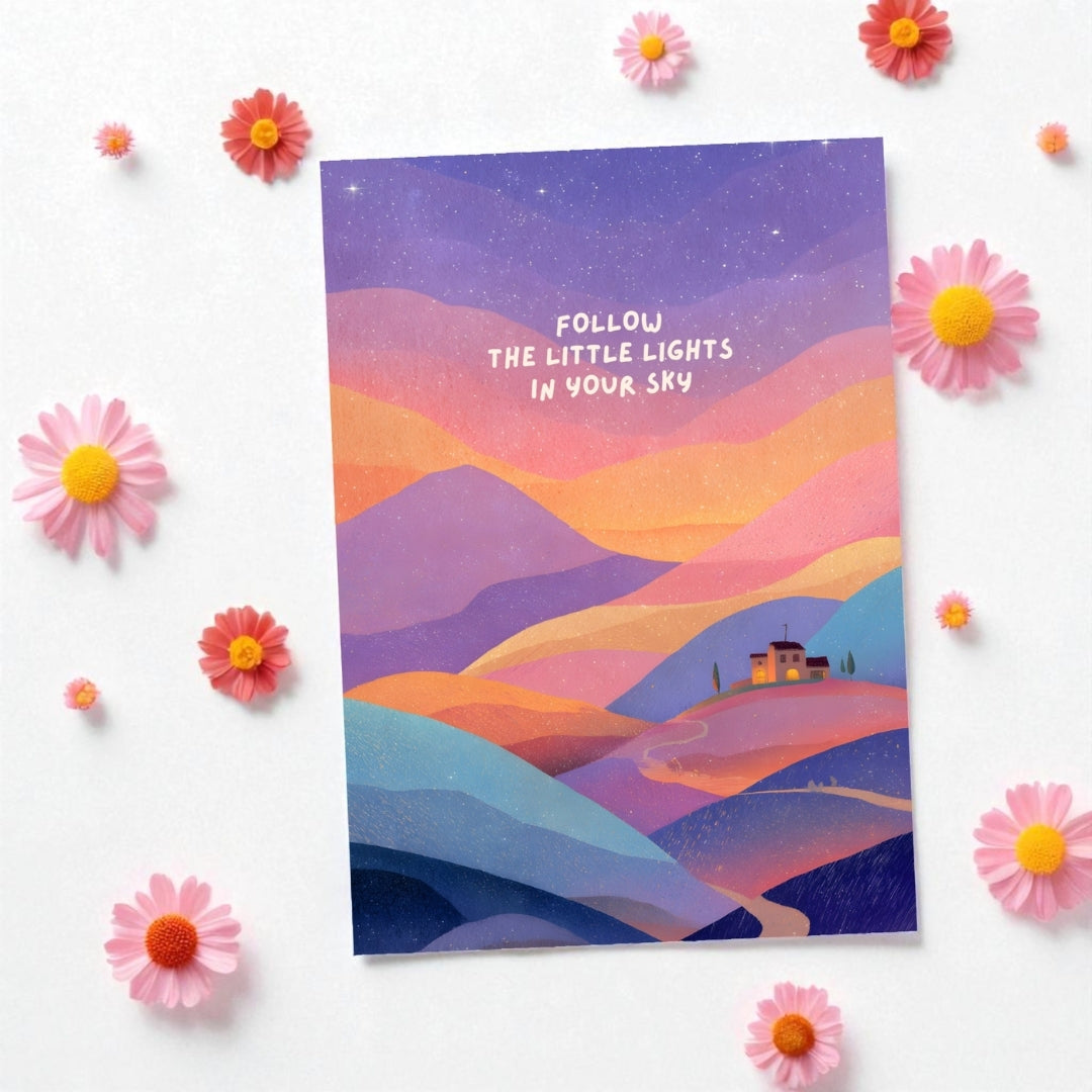 Dreamland Path Postcards - Printable Set of 4 Cozy Illustrations
