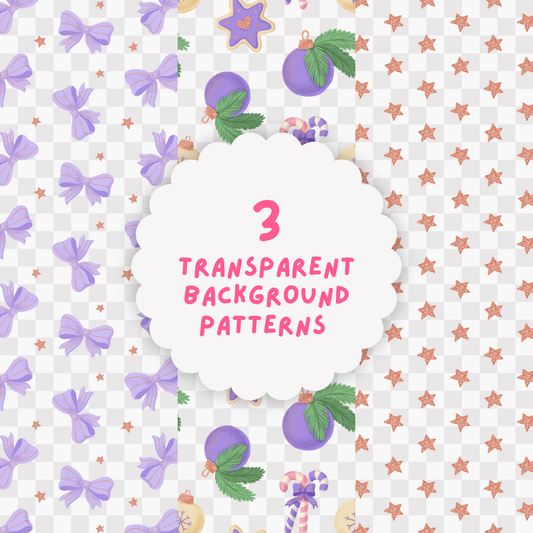 Sugarplum Sparkle Pattern PNG Bundle