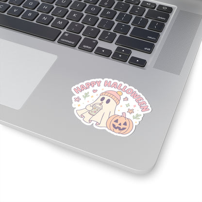 Cute "Happy Halloween" ghost sticker
