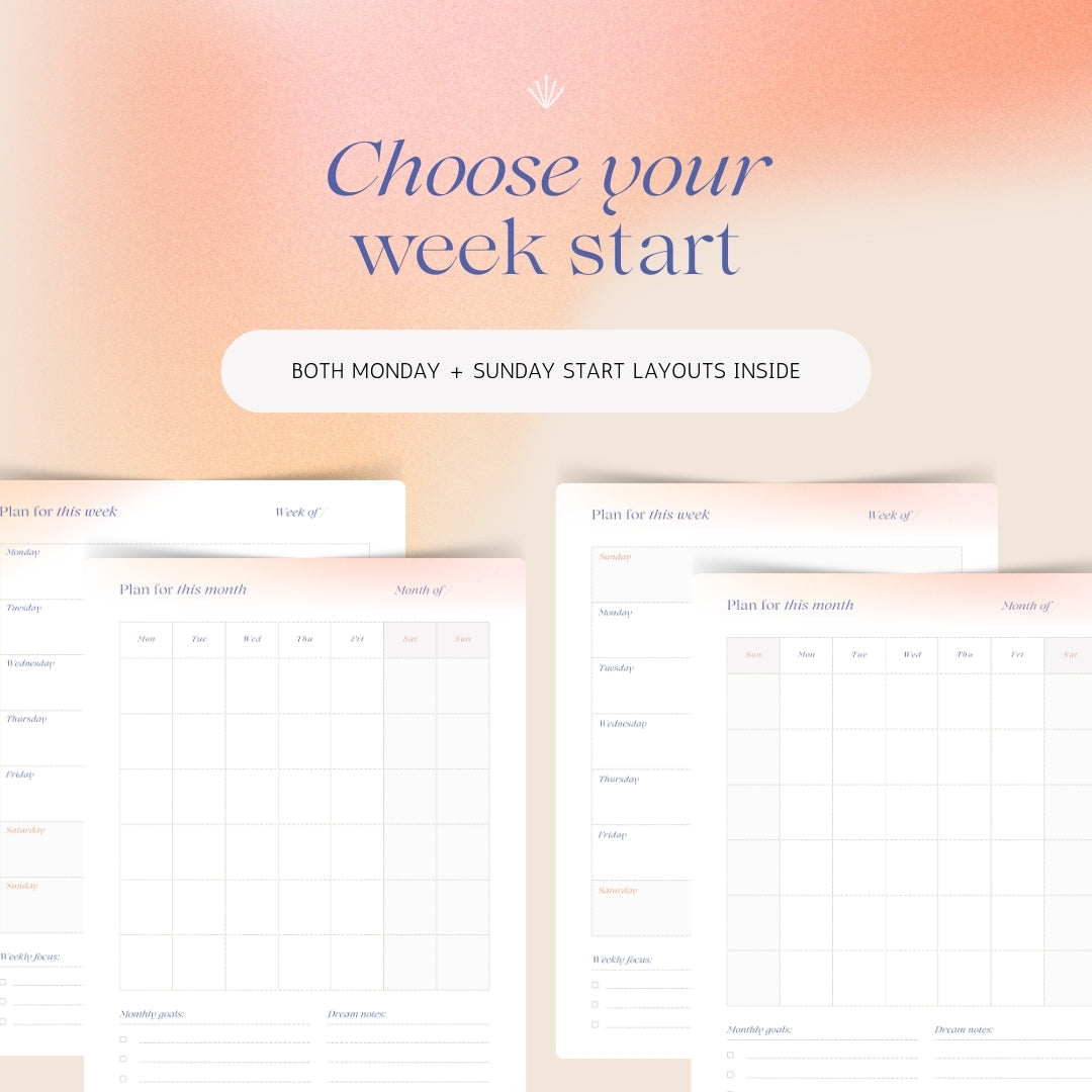 Classic Planner Pack — Daily, Weekly & Monthly Pages + Bonus Covers