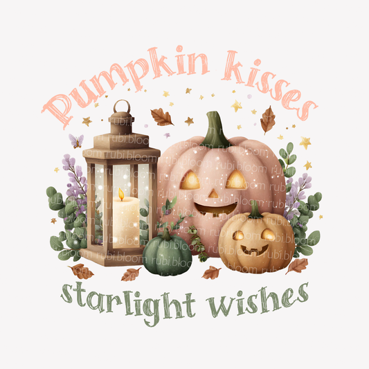 Pumpkin Kisses Starlight Wishes PNG – Halloween Pumpkin Printable