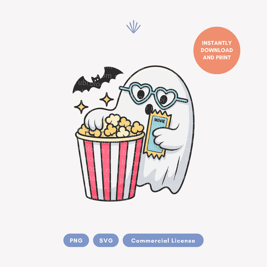 Halloween Movie Cute Ghost PNG SVG