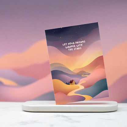 Dreamland Path Postcards - Printable Set of 4 Cozy Illustrations