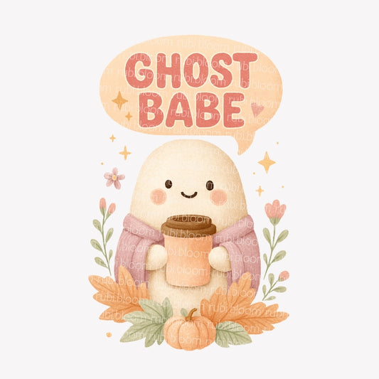 Ghost Babe PNG – Cute Halloween Printable