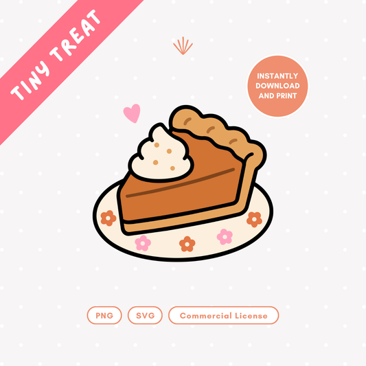 Cute Pumpkin Pie Slice PNG & SVG