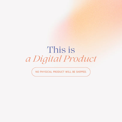 This is a digital product, no physical item shipped.