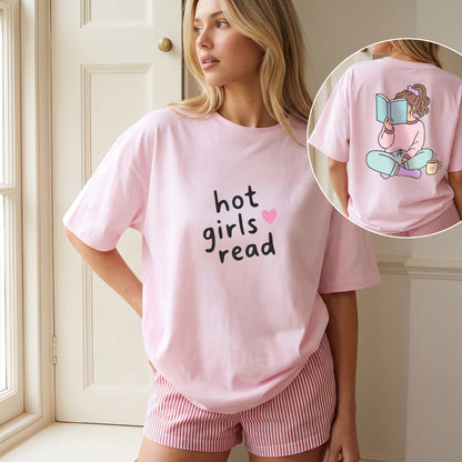 Hot Girls Read Book Lover Design PNG SVG